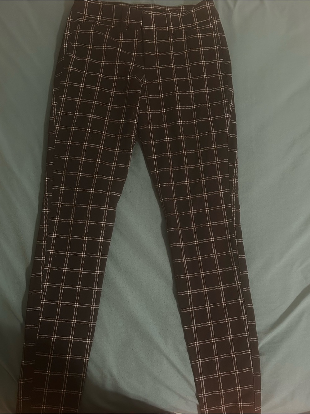 Old Navy Black Windowpane Skinny Pants